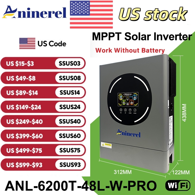 Aninerel 6.2KW 48V Hybrid Sola - Drone Solar Charger review and price